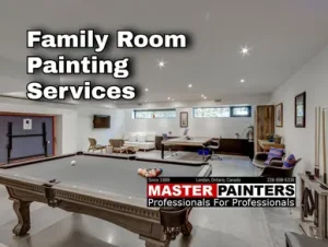 Family room painting with Master Painters London Ontario