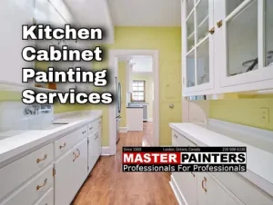 Kitchen cabinet painting services with Master Painters London Ontario