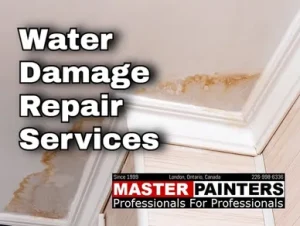 Water damage repair with Master Painters London Ontario