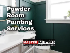Powder room painting with Master Painters London Ontario