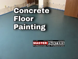 Concrete floor painting with Master Painters London Ontario