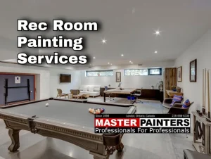Rec room painting with Master Painters London Ontario