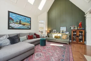 Master Painters of London Ontario Accent wall in Farrow & Ball Yeabridge Green