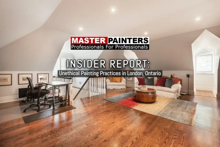 INSIDER REPORT: Unethical Painting Practices in London, Ontario - Master Painters of London Ontario