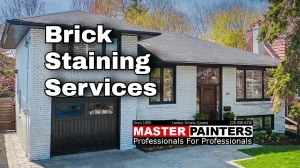 BRICK STAINING SERVICES with MASTER PAINTERS of LONDON ONTARIO
